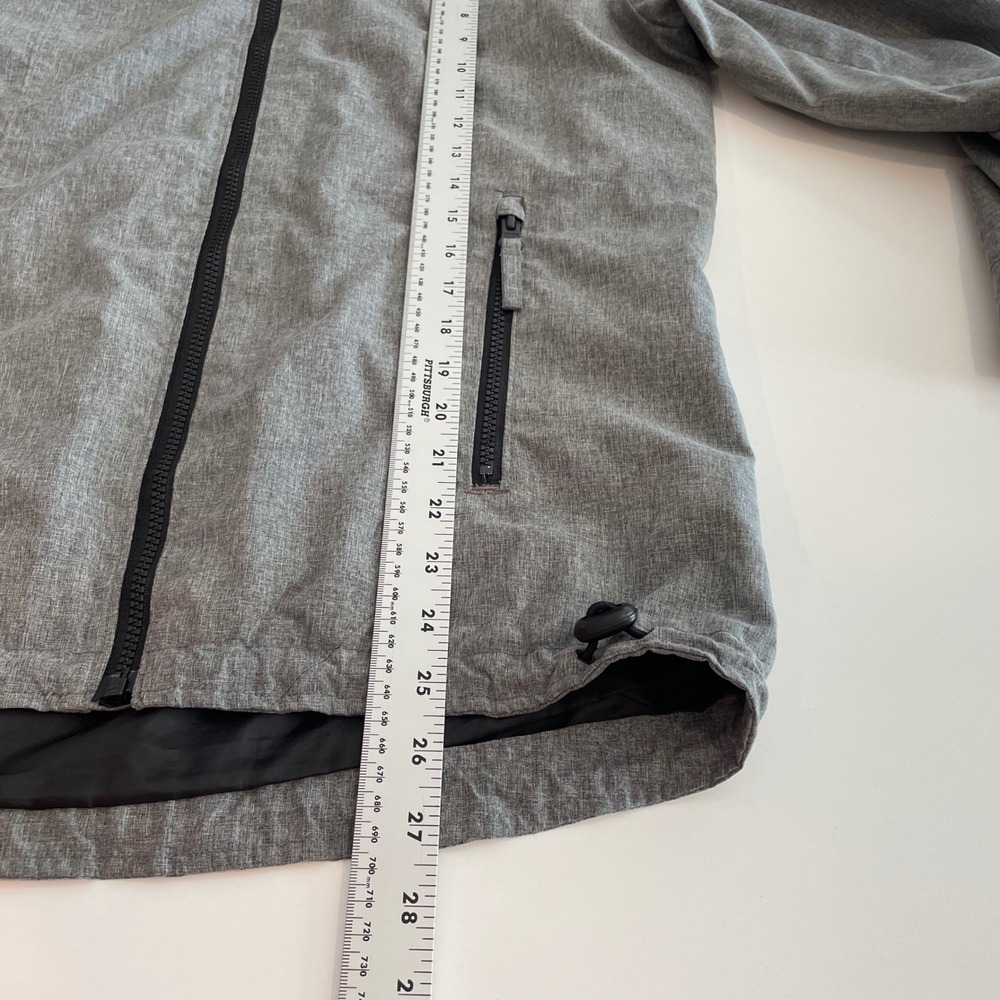 American Eagle Outfitters Gray Hooded Rain Jacket Lightweight Mens Small‎ - Picture 7 of 9